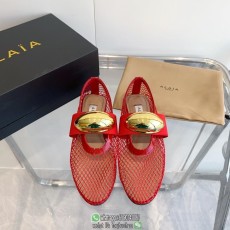 ALAIA mesh flat ballet boat shoes casual daily Mary Jane slide pump premium quality size35-40