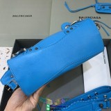 Balenciaga Neo cagole XS wrinkled-leather crossbody shopper tote bag studded shopping handbag