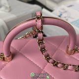 AS4469 Chanel 23K makeup boxy handbag sling shoulder crossbody falp messenger cellphone holder