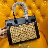 YSL mini Sac de Jour women's braided shopper handbag travel storage tote authentic quality