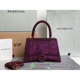Balenciaga Small crystal-detailed hourglass handbag crossbody shoulder flap messenger