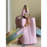 M57945 Louis Vuitton Capucines BB top-handle handbag versatile multi-pocket shopping tote holidaybag
