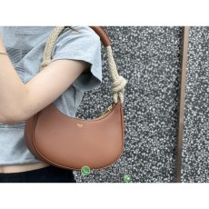 Celine triomphe AVA underarm baguette hobo tote with knotted strap