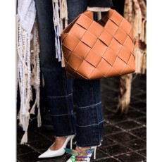 Loewe Woven Basket Gingham Bag solid open shopper handbag  tote resort beach tote bag