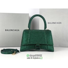 Balenciaga Small crystal-detailed hourglass handbag crossbody shoulder flap messenger