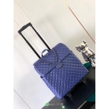 Chanel vintage telescope suitcase boarding cabin wheeled case keepall travel trolley luggage
