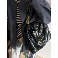 Chanel 22 bag vintage drawstring underarm tote hobo bag foldable storage bag versatile beach tote