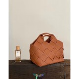 Loewe Woven Basket Gingham Bag solid open shopper handbag  tote resort beach tote bag