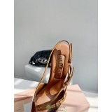 Miumiu pointed slingback heel pump sandal slip-on hot girl nightclub stiletto heel size35-40