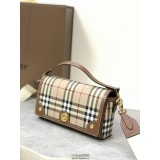 small burberry canvas shoulder flap messenger square bag cosmetic wallet holder pouch