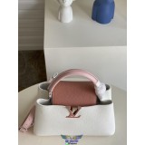 M56409 Louis Vuitton Capucines PM top-handle handbag business briefcase flap shopping tote