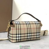 small burberry canvas shoulder flap messenger square bag cosmetic wallet holder pouch