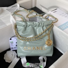 Chan 22 mini sling shoulder hobo tote drawstring shopper handbag in calfskin