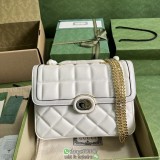 Gucci Deco chain strap underarm baguette shoulder flap messenger square bag full inclusion