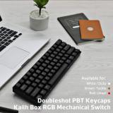 ANNE PRO 2 Kailh Box Switch, 60% Wired/Wireless Mechanical Keyboard - Full Keys Programmable - True RGB Backlit - Tap Arrow Keys - Double Shot PBT Keycaps - NKRO - 1900mAh Battery