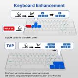 ANNE PRO 2 Cherry MX Switch, 60% Wired/Wireless Mechanical Keyboard - Full Keys Programmable - True RGB Backlit - Tap Arrow Keys - Double Shot PBT Keycaps - NKRO - 1900mAh Battery