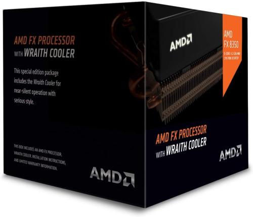 AMD CPU FX-8350 Black Edition 4.0 GHz (4.2 GHz Turbo) Socket AM3+ FD8350FRHKHBX Desktop Processor with AMD Wraith Cooler