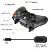 Xbox 360 Wireless Controller 2.4GHZ Gamepad with ReceiverCORN Dual Vibration Enhanced Game Controller for for Microsoft Xbox & Slim 360 PC Windows 7,8,10 & PS3