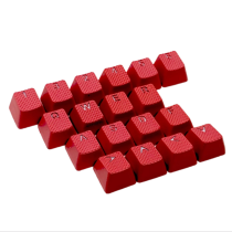CORN Rubber Keycaps Cherry MX Double Shot Backlit 18 Keycap Set Compatible for Gaming Mechanical Keyboard OEM Profile Doubleshot Rubberized Diamond Textured Tactile Grip with Key Puller