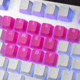 CORN Rubber Keycaps Cherry MX Double Shot Backlit 18 Keycap Set Compatible for Gaming Mechanical Keyboard OEM Profile Doubleshot Rubberized Diamond Textured Tactile Grip with Key Puller