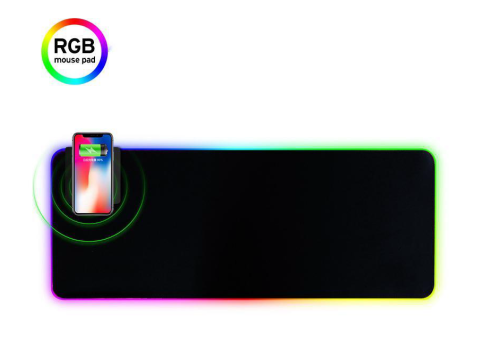 MP-001 RGB LED Gaming Mouse Pad -770X295X4mm, 10 Modes Cool Light Effect, Convenient Fast Charging Function