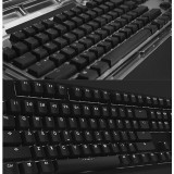 Akko 108 Key OEM Profile PBT Keycaps Keycap Set for Mechanical Keyboard(Black), Light Transmission Version