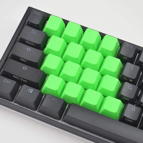 CORN Blanks TPR Rubber Gaming Keycaps 4 Keys Set 1u for Cherry MX Mechanical Keyboards Compatible OEM