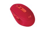 Logitech Wireless Mouse M590 Multi-Device Silent with FLOW cross-computer control and file sharing for PC and Mac - Red