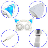 CORN CL107 Cartoon Cat LED Light Headset, Noise-Reduction,Wide Compatability for Different Devices