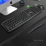CORN V30 Ergonomic Design,Cool Exterior 2.4Ghz Wireless Keyboard And 1200DPI Mouse Combo For Office And Game