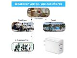 2pack QC3.0 Wall Charger Travel Charger Adapter Dual USB Port QC+PD 20W Fast Charging Power Plug for iPhone Samsung Galaxy LG Moto Google Pixel Kindle PS HTC Vivo Oneplus