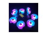 CORN 5-Pack 120mm silent RGB Fans for PC Case, RGB Case Fan with Fan Hubs, RGB 5v 3-pin Motherboard Sync,ASUS Aura,Msi,GIGABYTE Sync