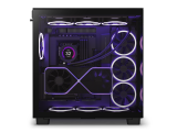 NZXT H9 Elite ATX Mid Tower PC Gaming Case - CM-H91EB-01 All transparent Tempered Glass, Premium Dual-Chamber, Fans Pre-Installed - Black
