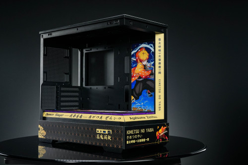 < Demon Slayer - Agatsuma Zen'itsu > Customized Aigo Micro-ATX ITX Cpmputer Case, 6 Sides + 2 Light Panels Could Be Customized with HD Images