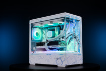 < ROG Se7en White > Customized Aigo Micro-ATX ITX Cpmputer Case, 6 Sides + 2 Light Panels Could Be Customized with HD Images