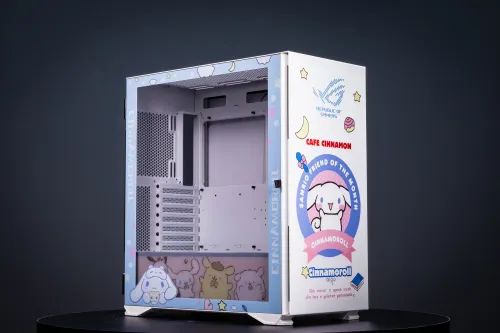 < Kuromi >Aigo YOGO K1 Glass E-ATX/Micro ATX/Mini ITX Computer Case, 4 Sides + 3 Light Panels Could Be Customized with HD Images