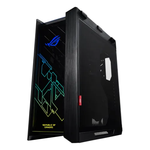 ASUS GX601 ROG Strix Helios RGB ATX/EATX mid-tower gaming case with tempered glass, aluminum frame, GPU braces, 420mm radiator support and Aura Sync