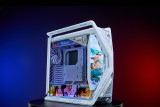 One Piece-Nika Customized ASUS GR701 EATX full-tower computer case with semi-open structure, tool-free side panels, supports up to 2 x 420mm radiators, built-in graphics card holder,2xType-C