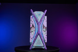 Customized Cute Kuromi ASUS GR701 EATX full-tower computer case with semi-open structure, tool-free side panels, supports up to 2 x 420mm radiators, built-in graphics card holder,2xType-C