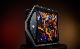 Gundam Customized ASUS GR701 EATX full-tower computer case with semi-open structure, tool-free side panels, supports up to 2 x 420mm radiators, built-in graphics card holder,2xType-C