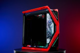 Kamen Rider Customized ASUS GR701 EATX full-tower computer case with semi-open structure, tool-free side panels, supports up to 2 x 420mm radiators, built-in graphics card holder,2xType-C