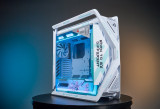 TianXuan Girl Customized ASUS GR701 EATX full-tower computer case with semi-open structure, tool-free side panels, supports up to 2 x 420mm radiators, built-in graphics card holder,2xType-C