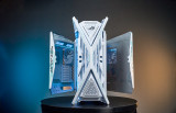 TianXuan Girl Customized ASUS GR701 EATX full-tower computer case with semi-open structure, tool-free side panels, supports up to 2 x 420mm radiators, built-in graphics card holder,2xType-C