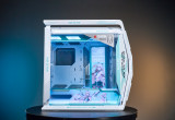 TianXuan Girl Customized ASUS GR701 EATX full-tower computer case with semi-open structure, tool-free side panels, supports up to 2 x 420mm radiators, built-in graphics card holder,2xType-C