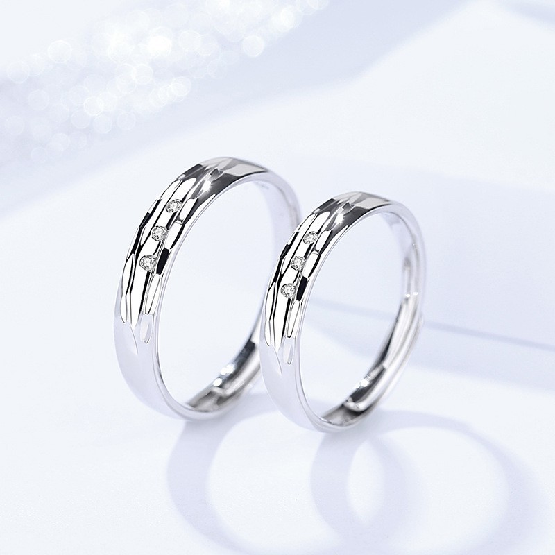 silver open ring 734