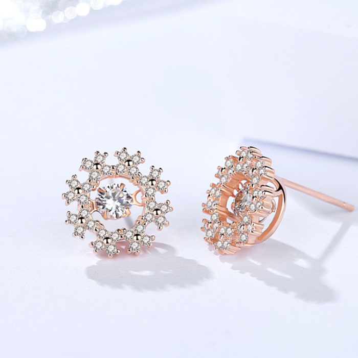 Silver flower earring 1320