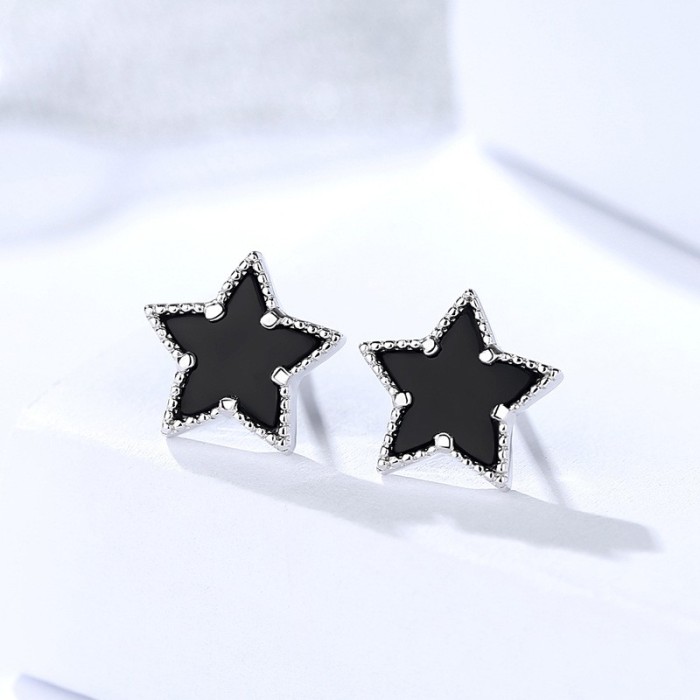 Silver Star Earrings 1407