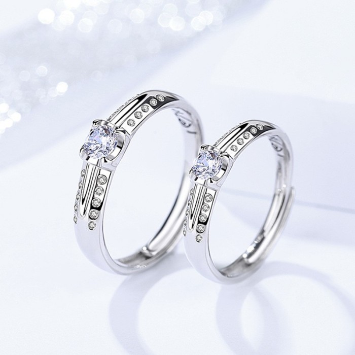 silver open ring 740