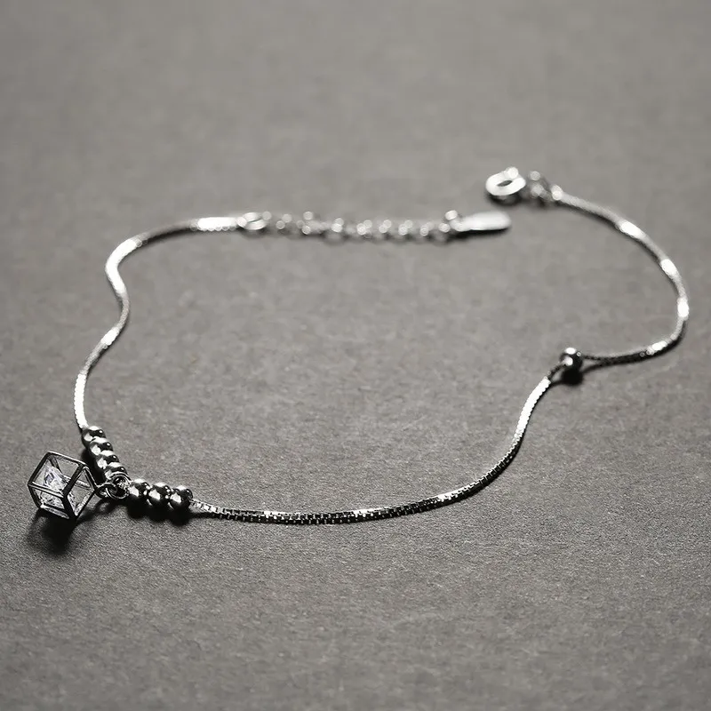 silver anklets MLB213