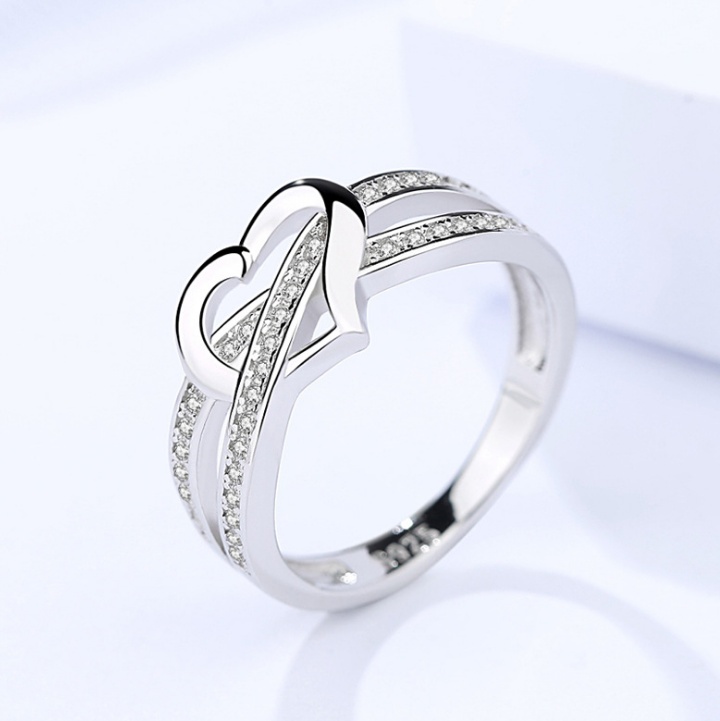 Silver heart ring 357